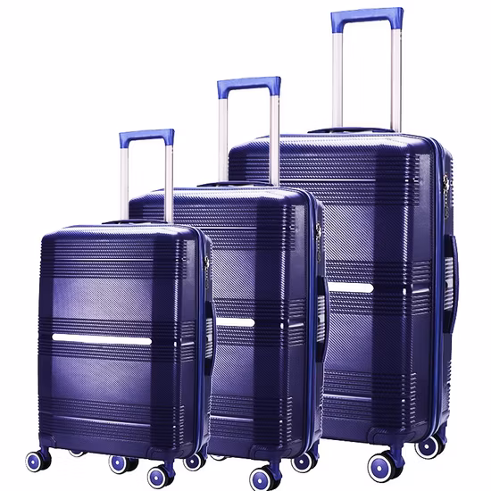 100% PP Matching Color 3-Piece Set Travel Trolley Luggage with Anti-Theft Zipper