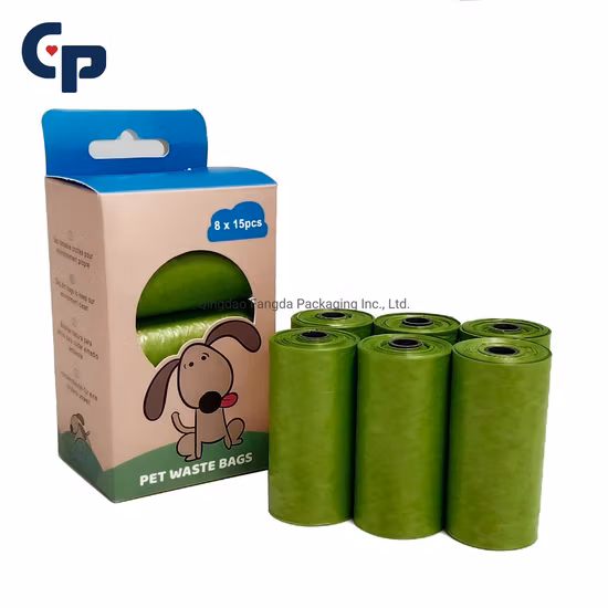 Customized Biodegradable Cornstarch Dog Poo Pet Poop Bags